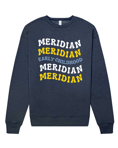 Meridian Early Learning Center Fall 2023 Sponge Fleece Drop Shoulder Sweatshirt - heather navy