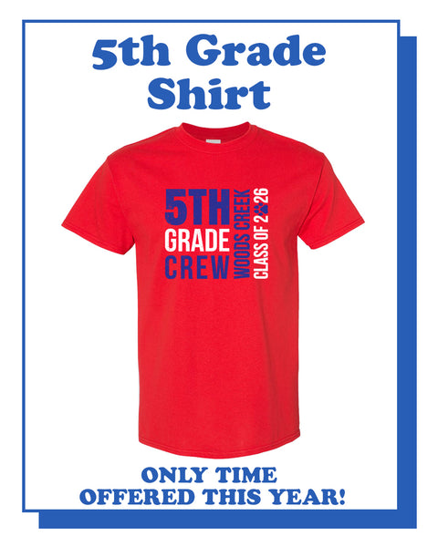 Woods Creek Fall 2025 Class of 2026 Everyday tee - red