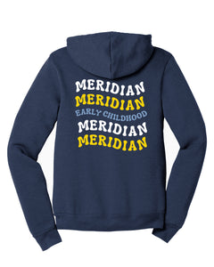 Meridian Early Learning Center Fall 2023 Sponge Fleece Full-Zip Hoodie - heather navy