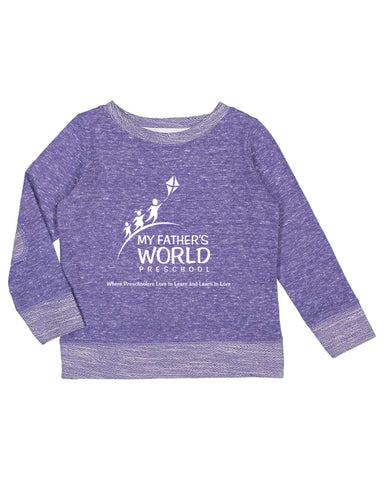 MFW Fall 2023 Toddler Melange French Terry Crew - purple