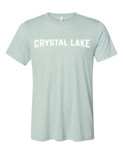 IN STOCK NOW! - Lake Life Crystal Lake Varsity Triblend Tee - vintage stonewash denim