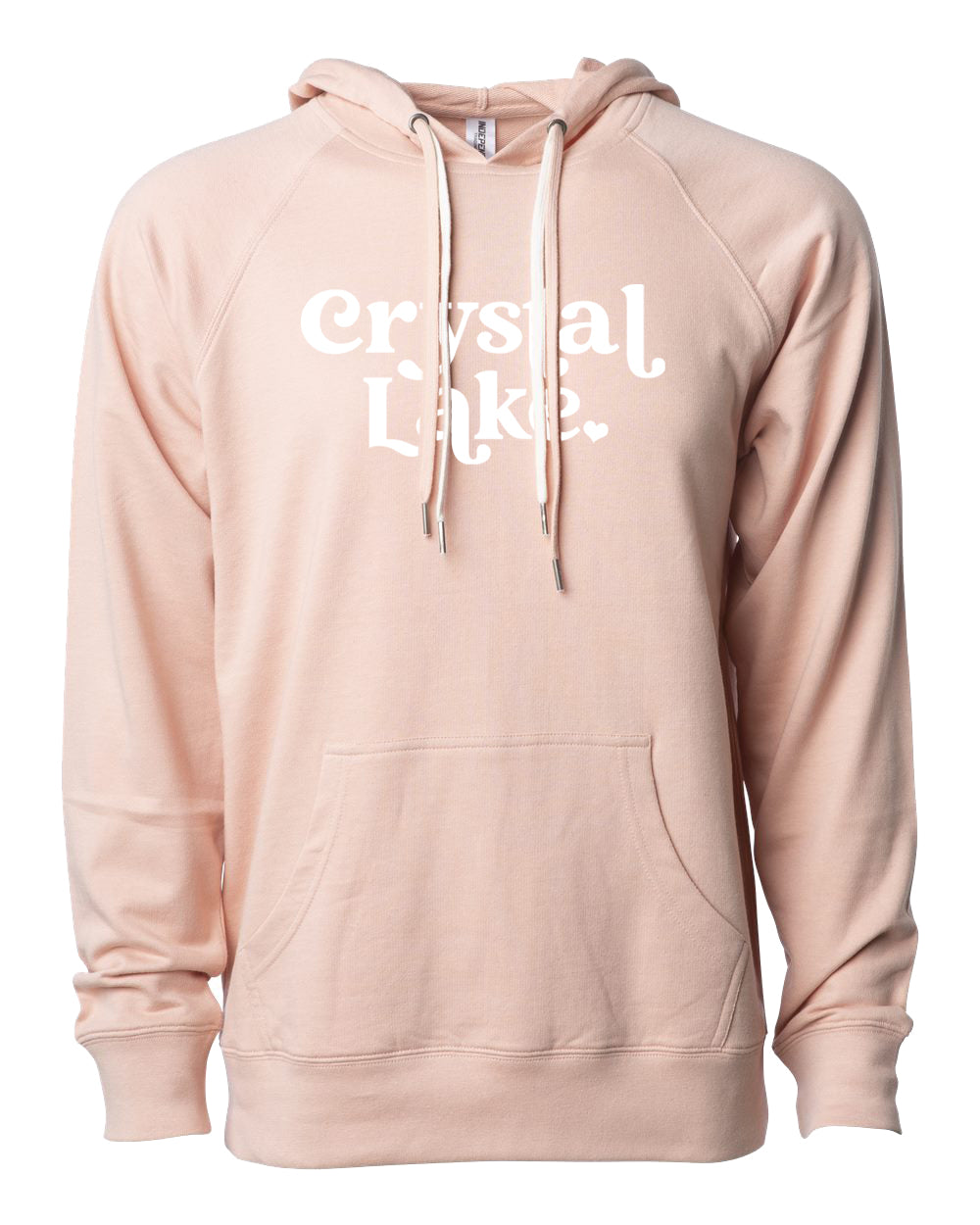 IN STOCK NOW! - Lake Life Crystal Lake Heart Lightweight Terry Hoodie - rose