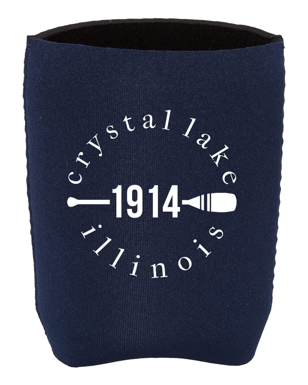 IN STOCK NOW! - Lake Life Crystal Lake 1914 Koozie - navy/white
